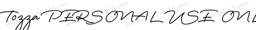 Tozza PERSONAL USE ONLY字体转换